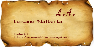 Luncanu Adalberta névjegykártya